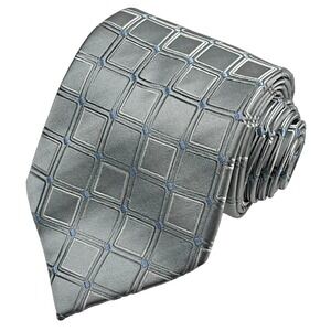 Donald Trump Signature Collection Silk Hand Made Men's Necktie Geometric Squares